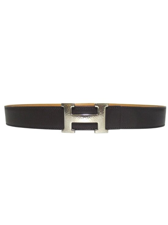 Hermes Constance Hmartelee Giboshi Reversible Belt 80 Brown Beige Silver main image 8